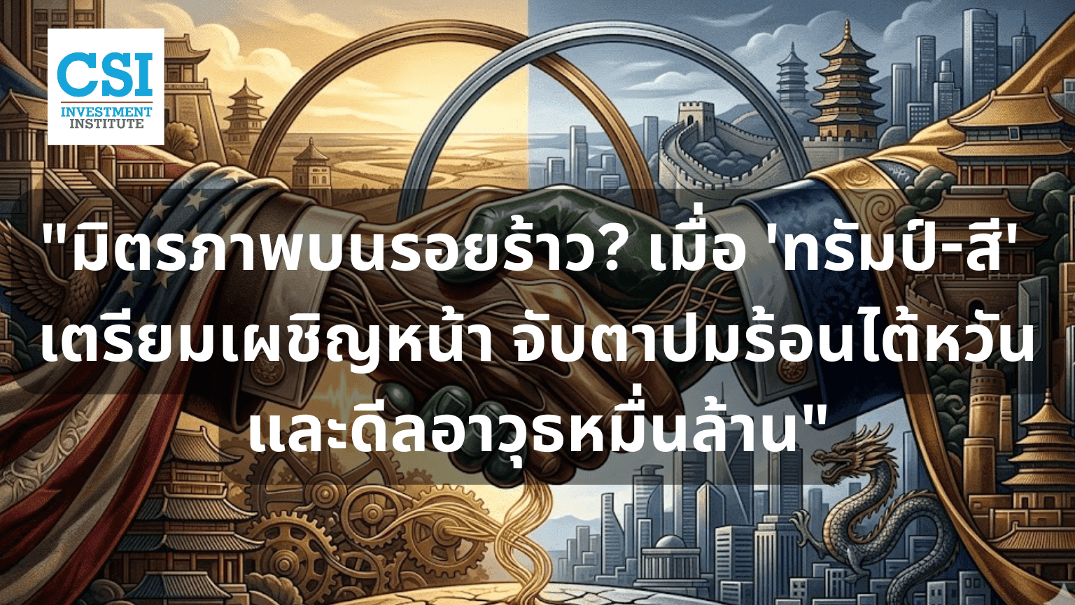 "มิตรภาพบนรอยร้าว? เมื่อ 'ทรัมป์-สี' เตร ...