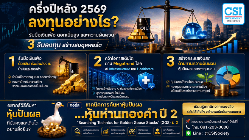 ครึ่งปีหลัง 2569... ไม่ใช่เวลาของการไล่ซื้อ แต่คือเวลาของการ "เลือกลงทุนให้ถูกธีม"