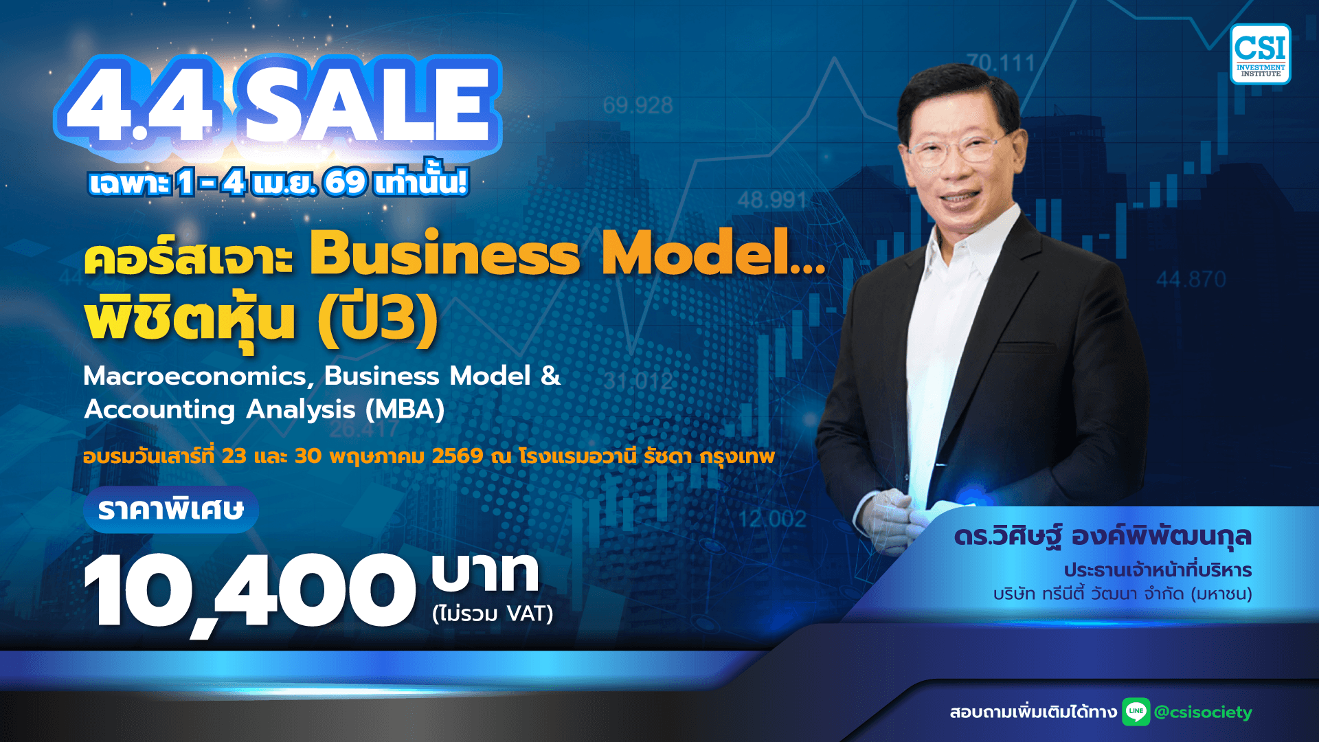คอร์ส “เจาะ Business Model…พิชิตหุ้น” Macroeconomics, Business Model & Accounting Analysis (MBA) ปี 3